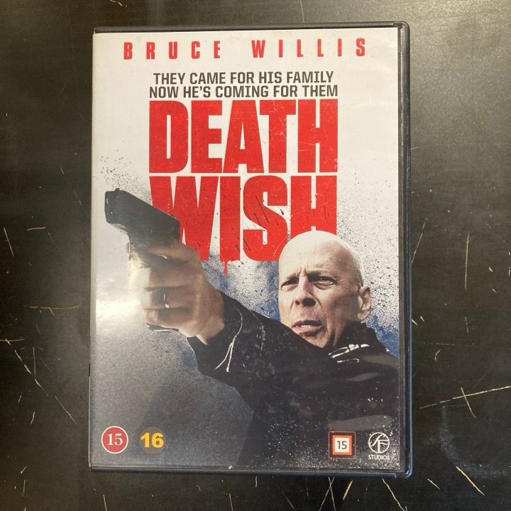 Death Wish (2018) DVD (VG+/M-) -toiminta/draama-